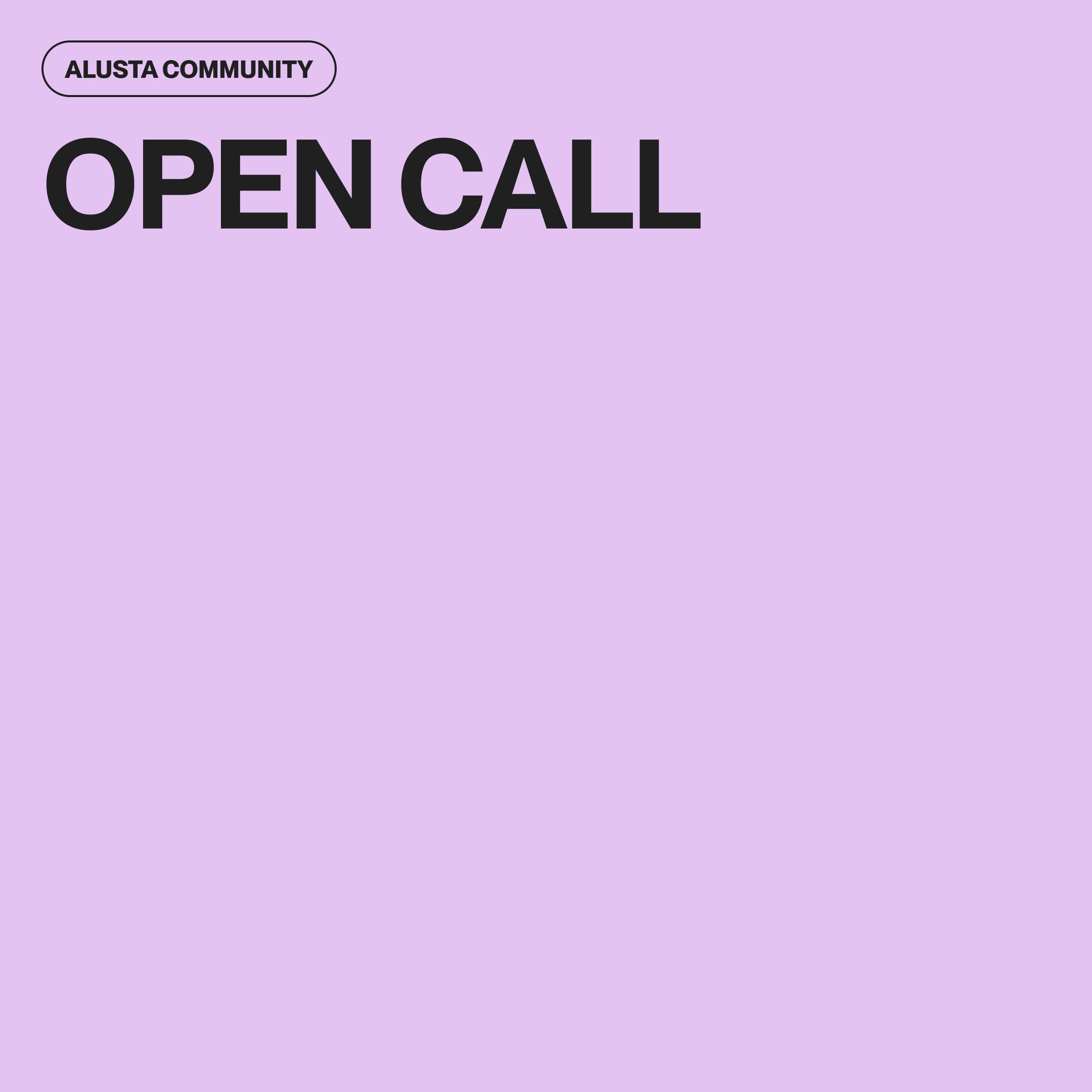 OPEN CALL